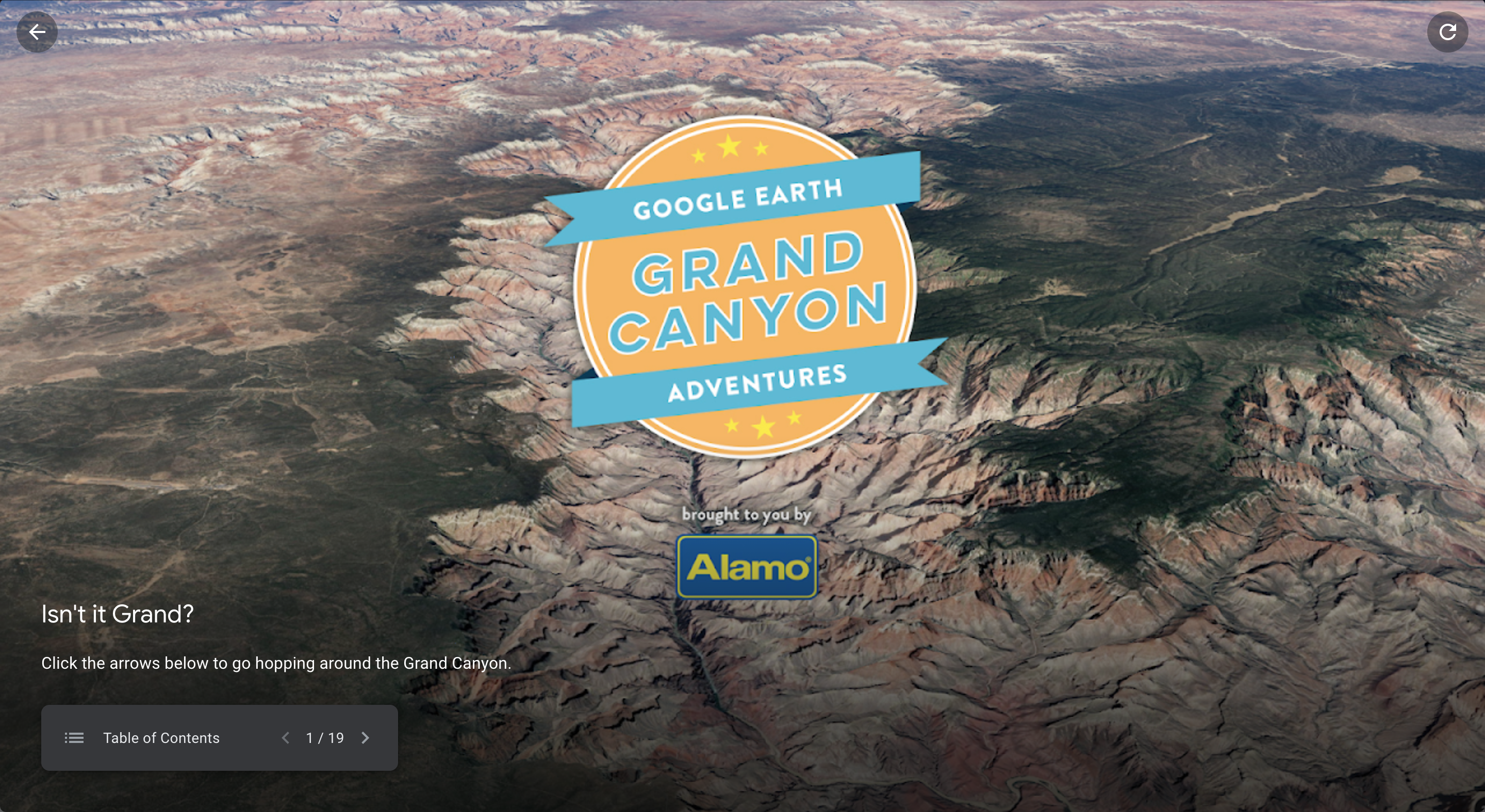 Alamo Google Earth Guide of the Grand Canyon 