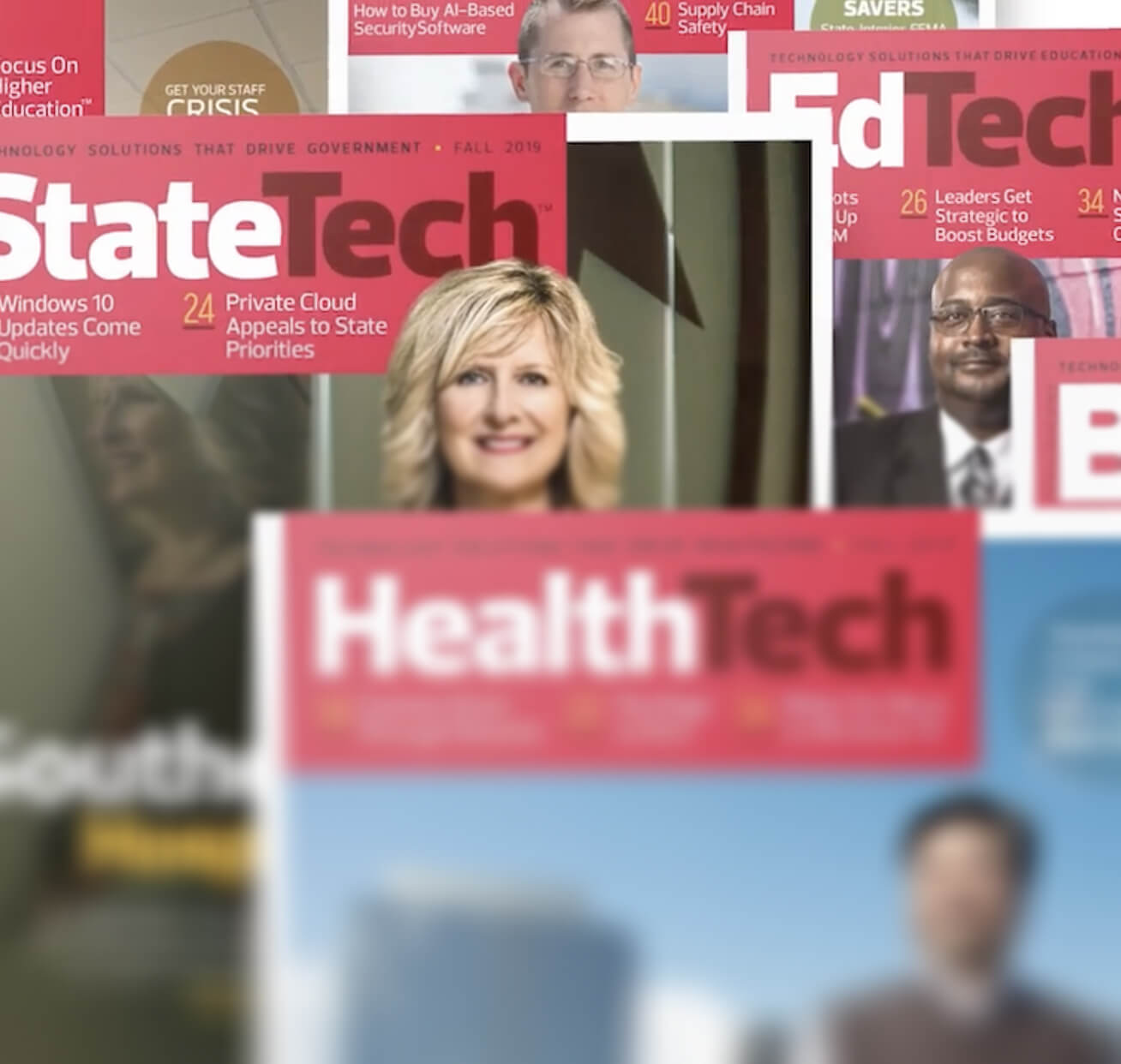 Various covers of HealthTech